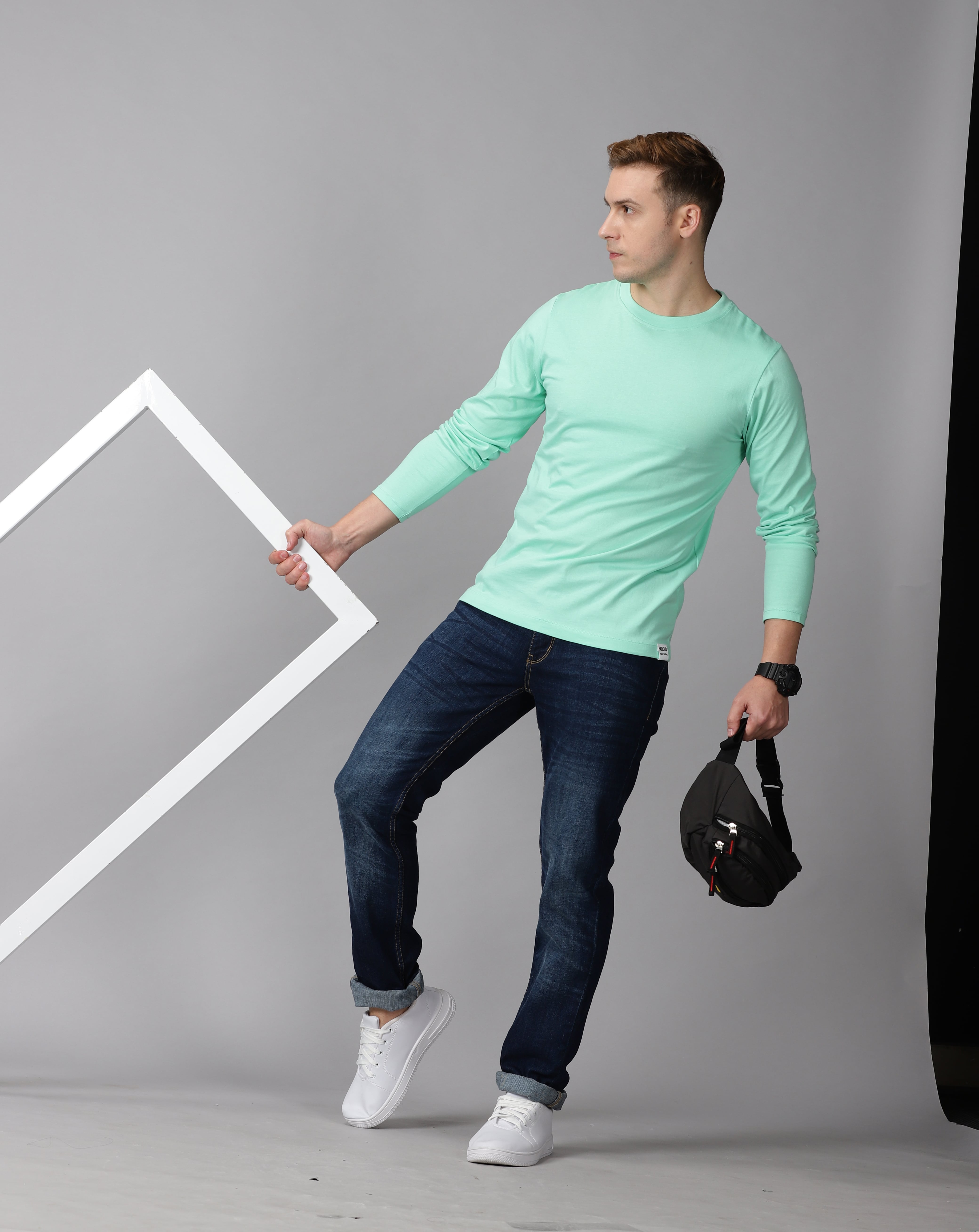 Full Sleeve organic crew neck men's