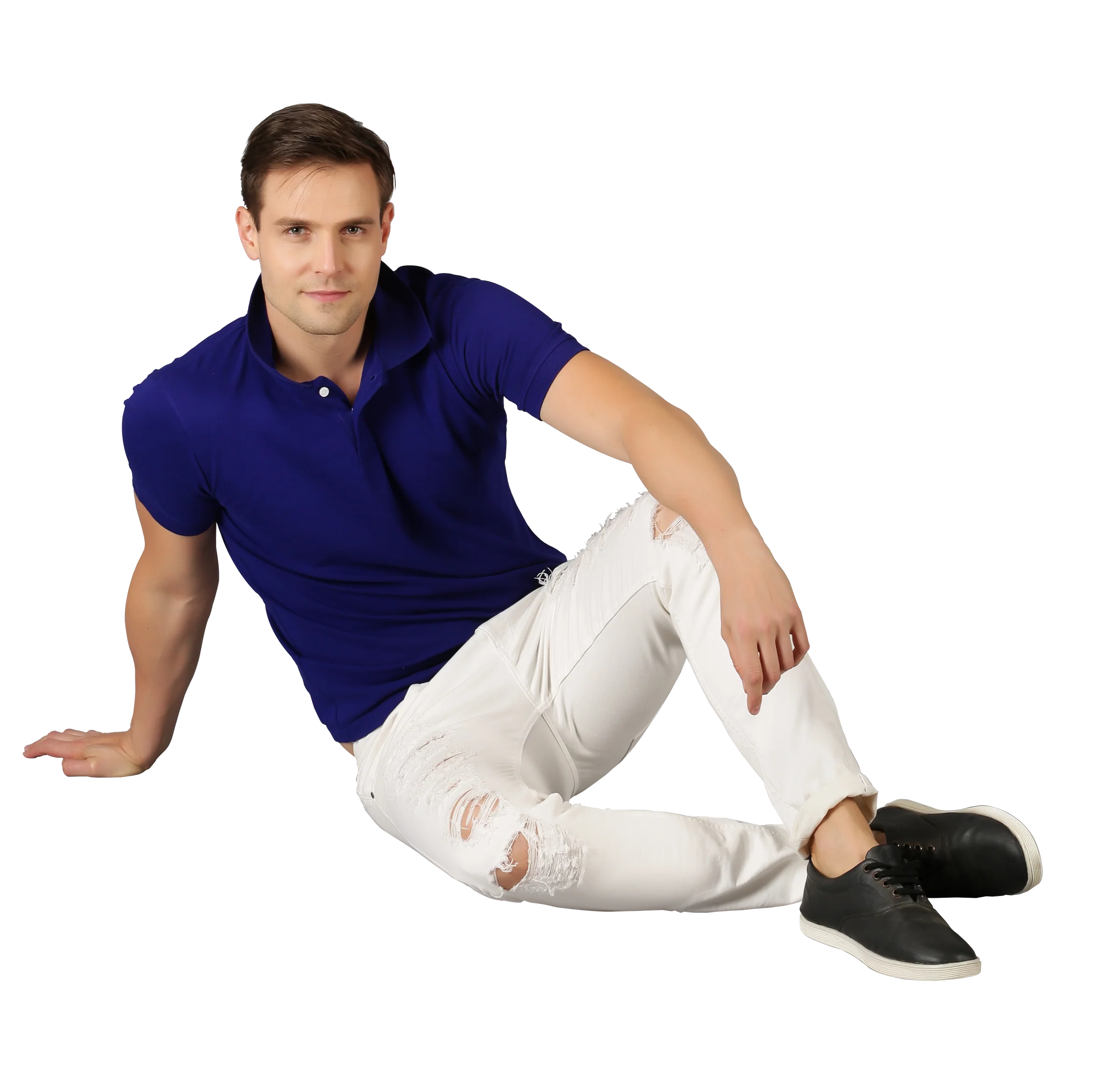 Royal Blue - Organic Cotton Polo, Natural Fabric, No Synthetic Dyes.