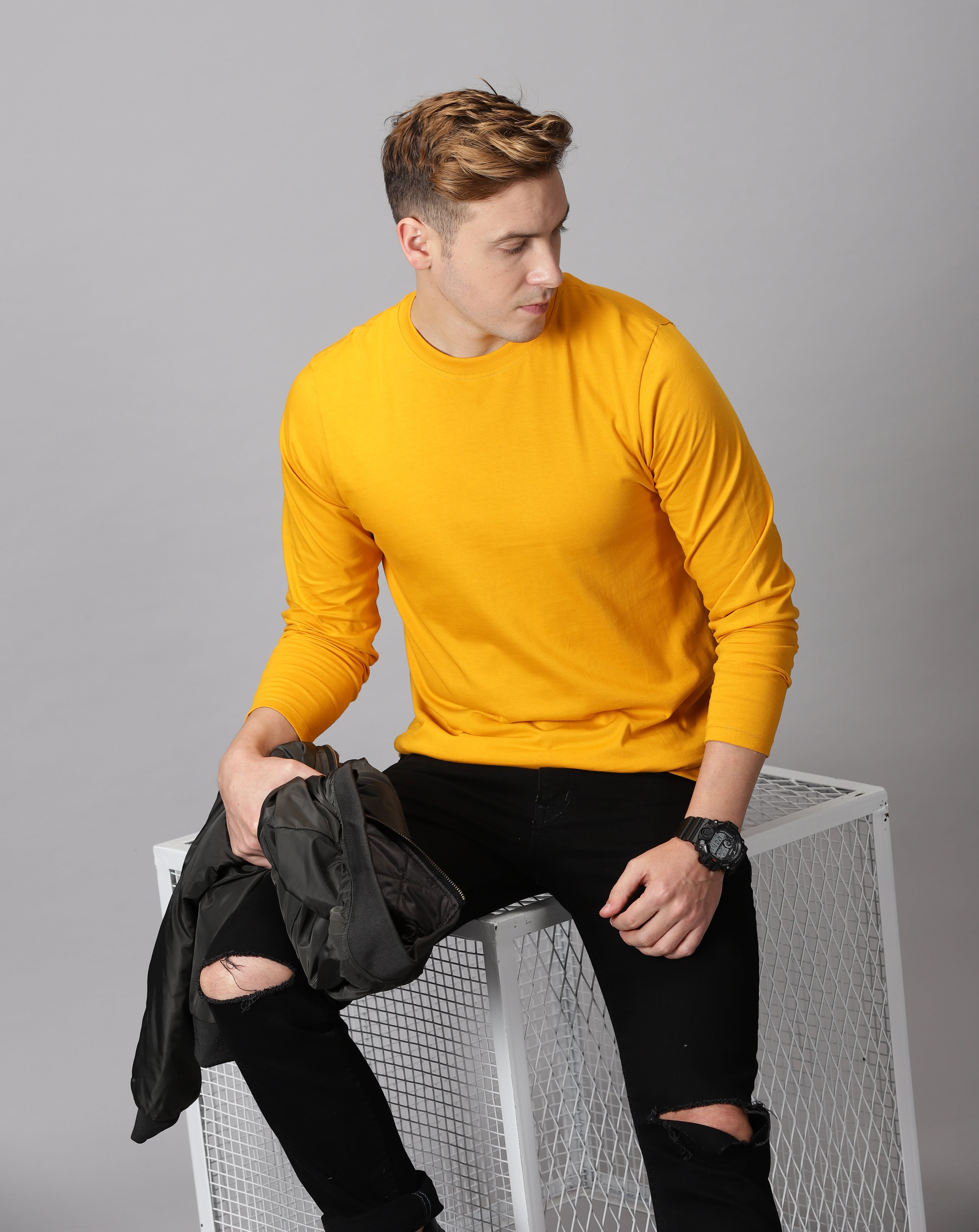 Full Sleeve organic crew neck men's