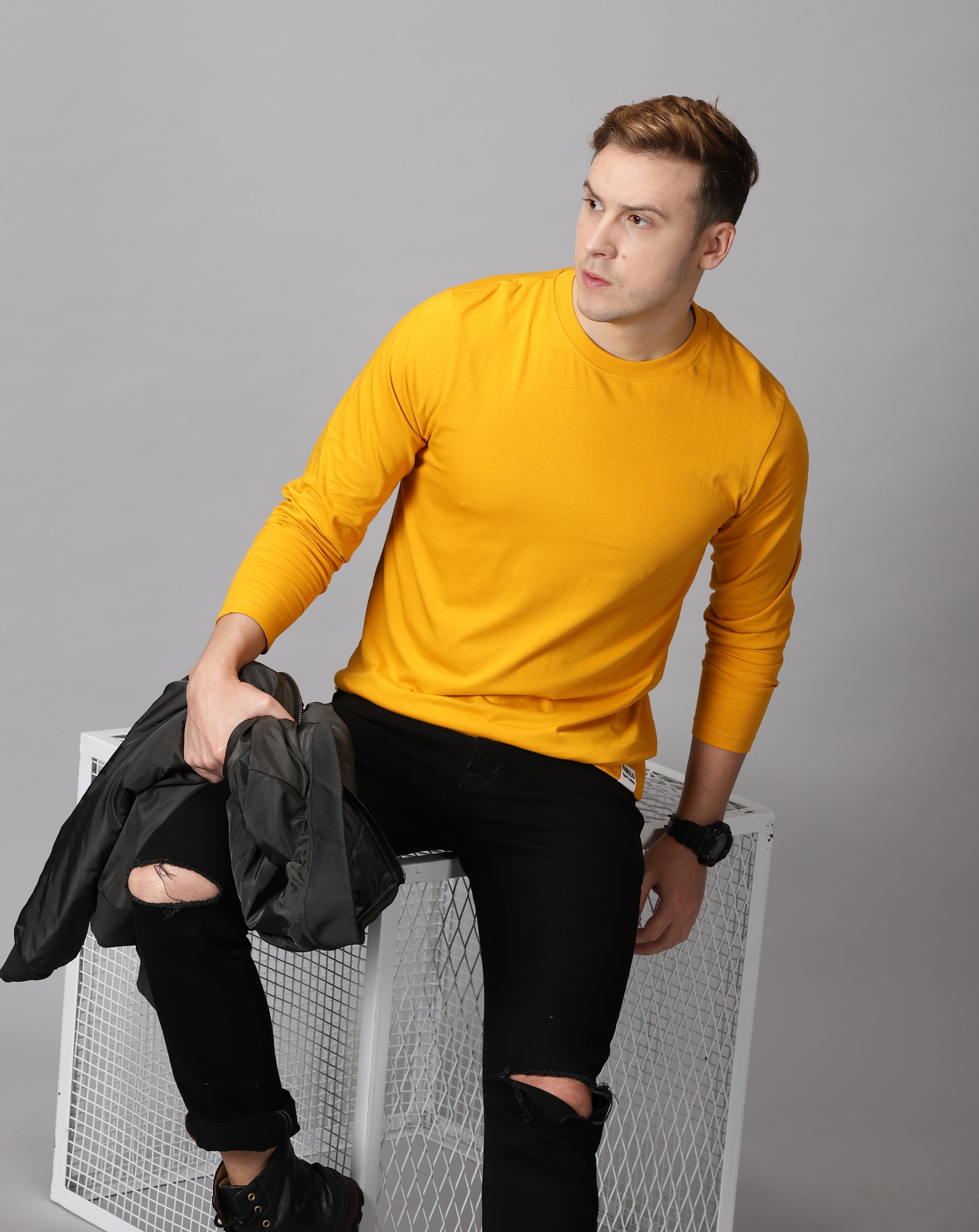 Full Sleeve organic crew neck men's