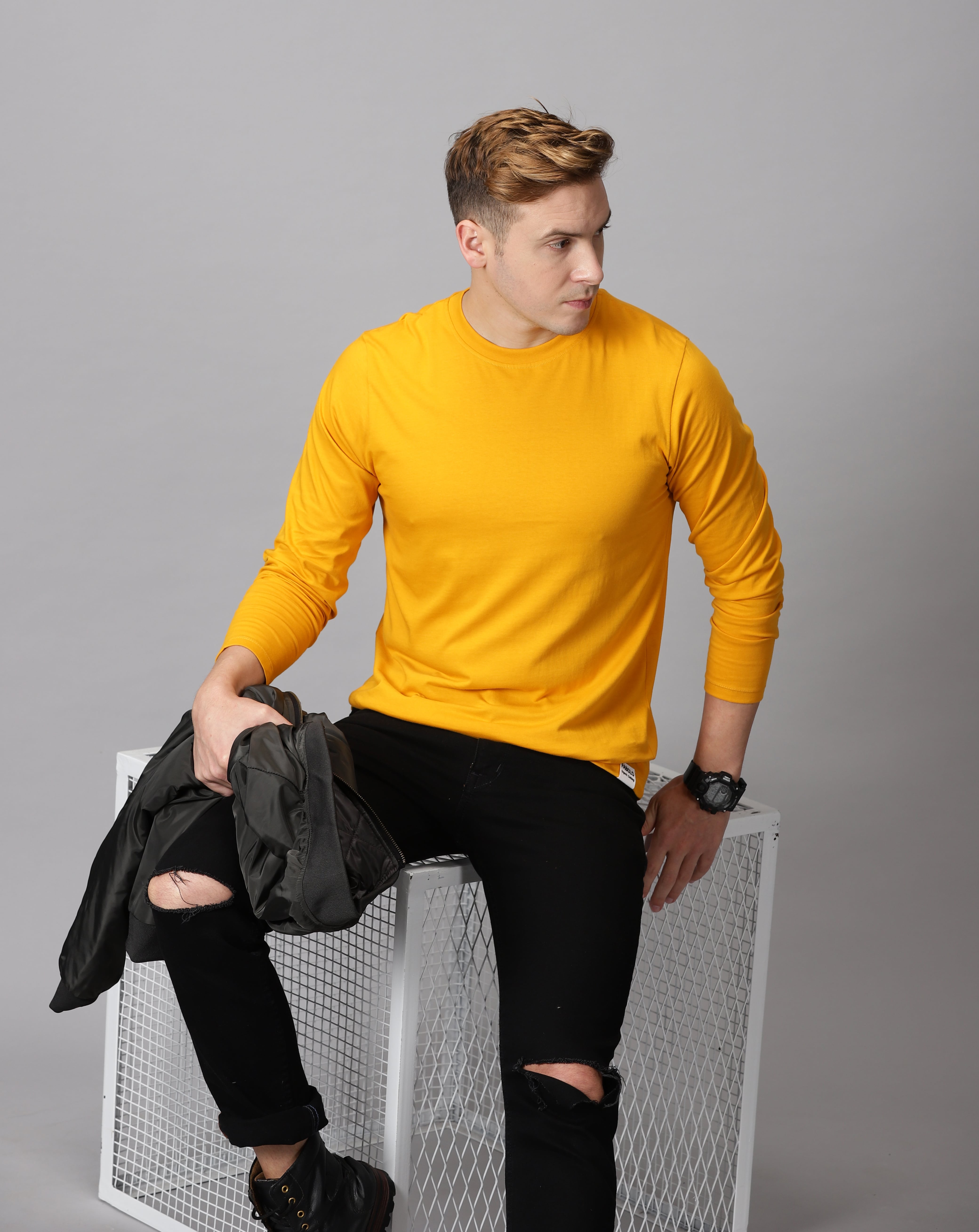 Full Sleeve organic crew neck men's