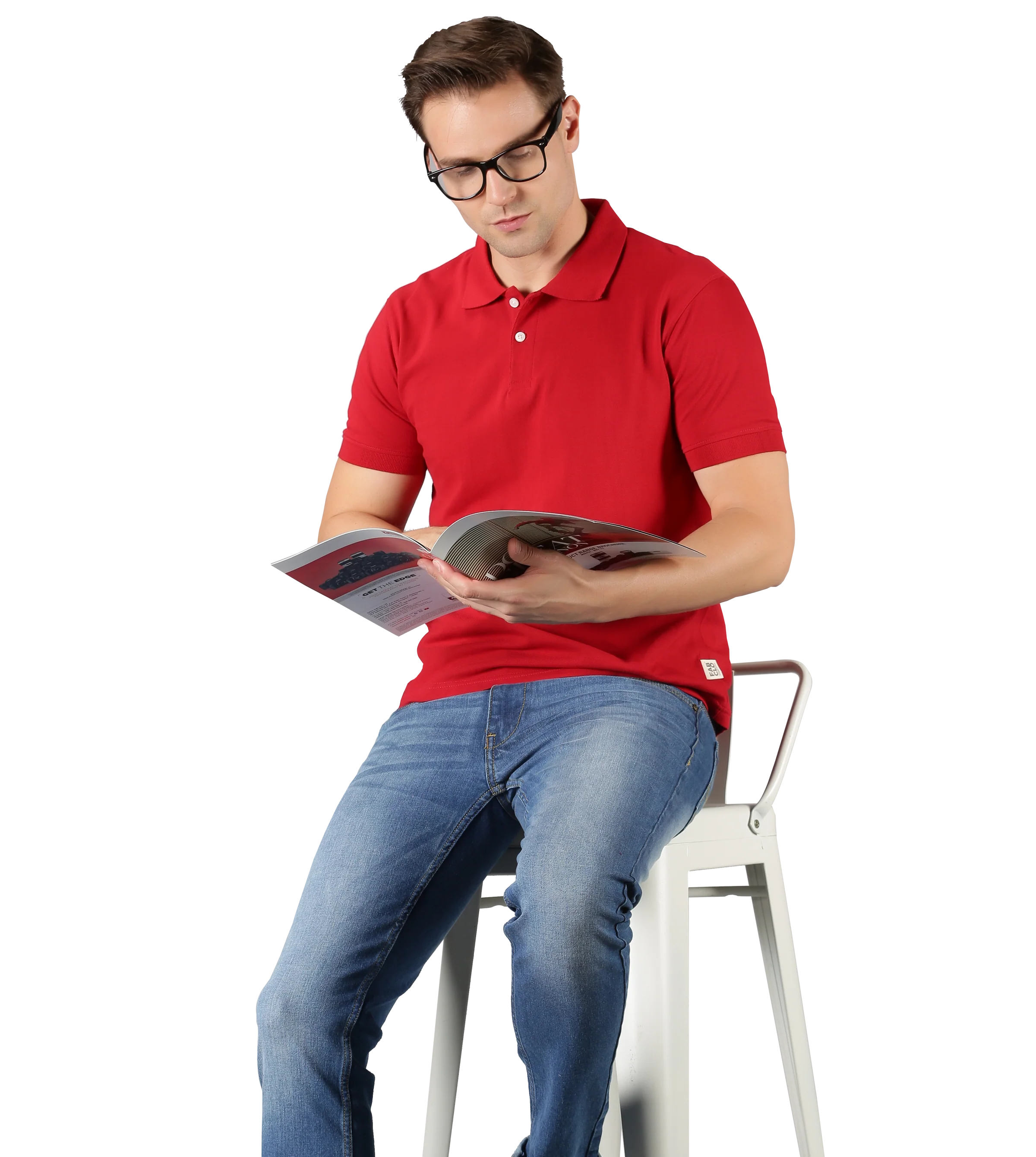 Fiery Red - Organic Cotton Polo