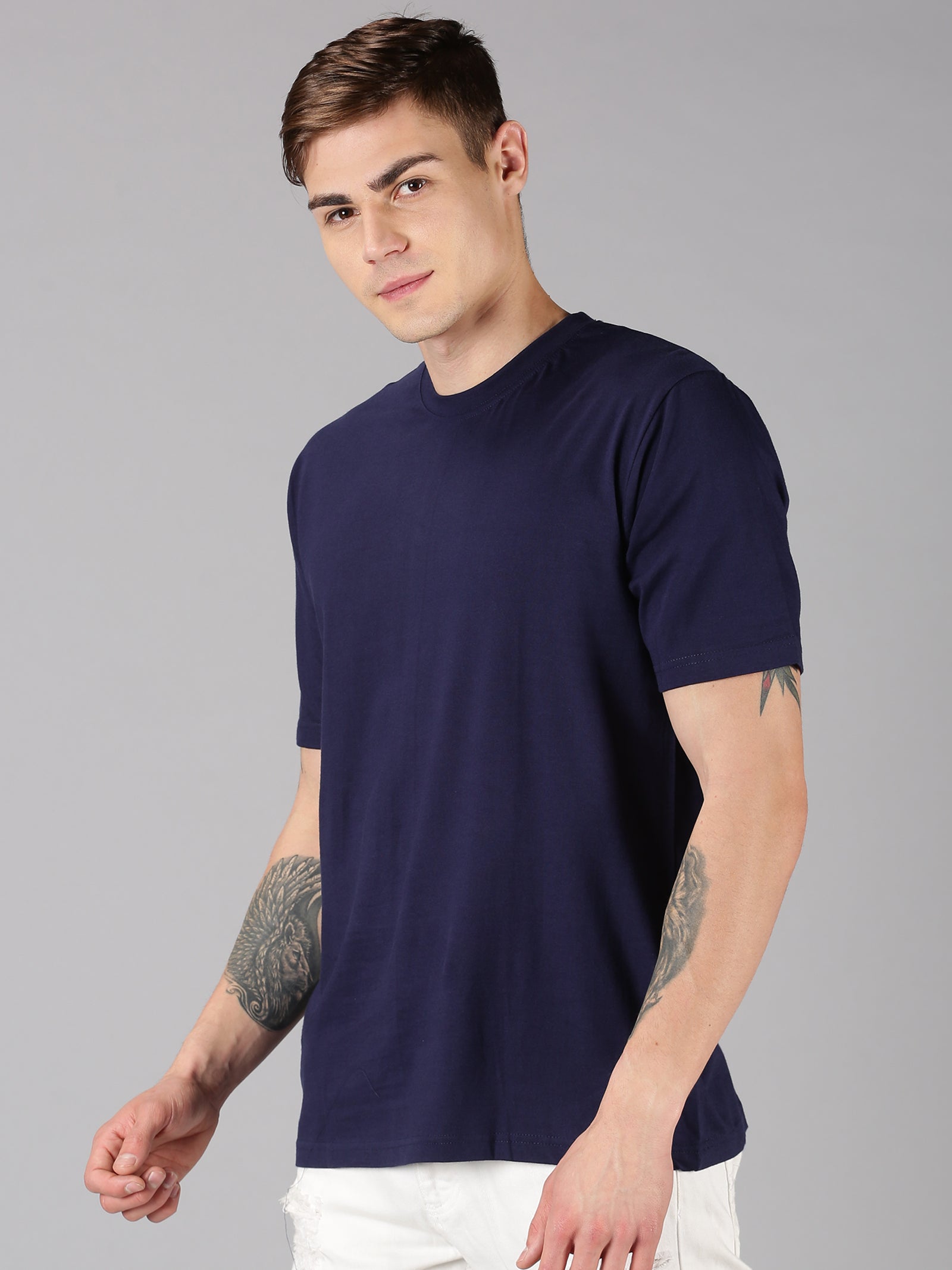 Organic Cotton Crew Neck TShirt- Royal Blue