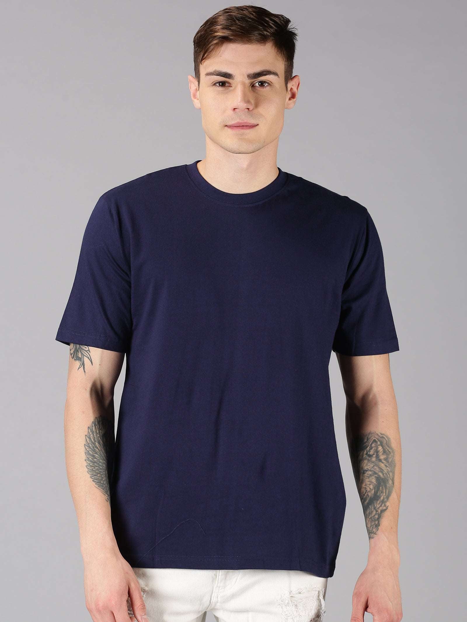 Organic Cotton Crew Neck TShirt- Royal Blue
